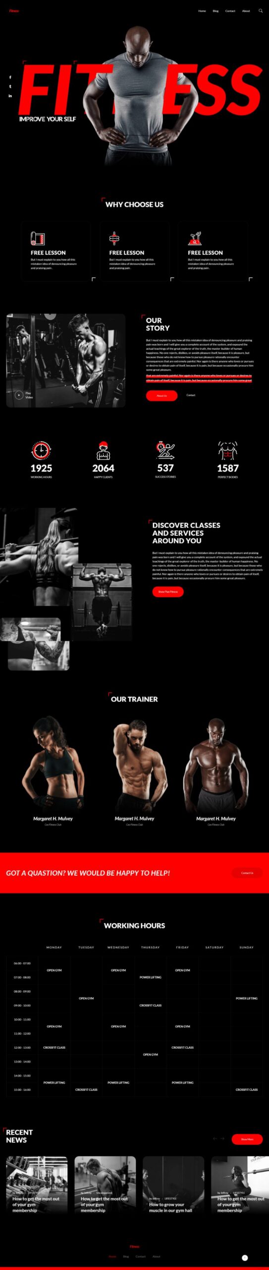 Fitness Site website 19